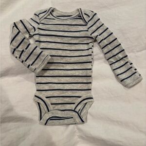 Carter's Gray and Navy Striped Bodysuit